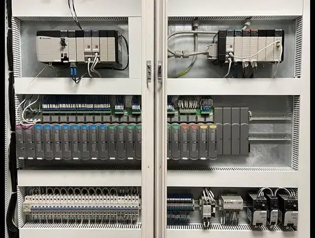Control cabinets with Allen-Bradley ControlLogix chassis and I/O after a PLC migration