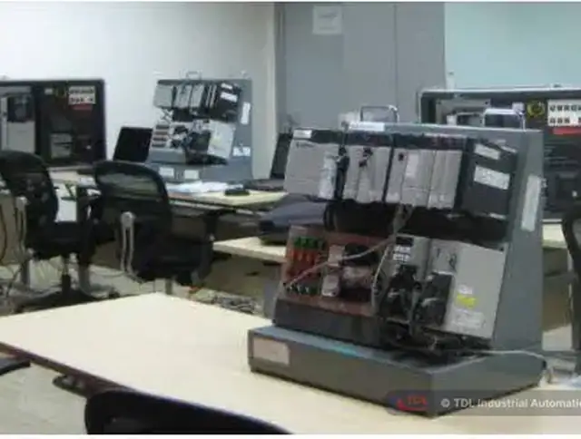 Allen-Bradley controller test bench used for troubleshooting and training