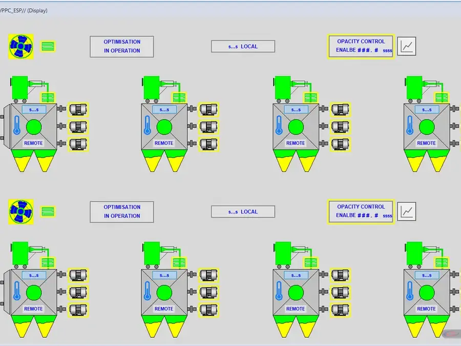 ESP system HMI screen