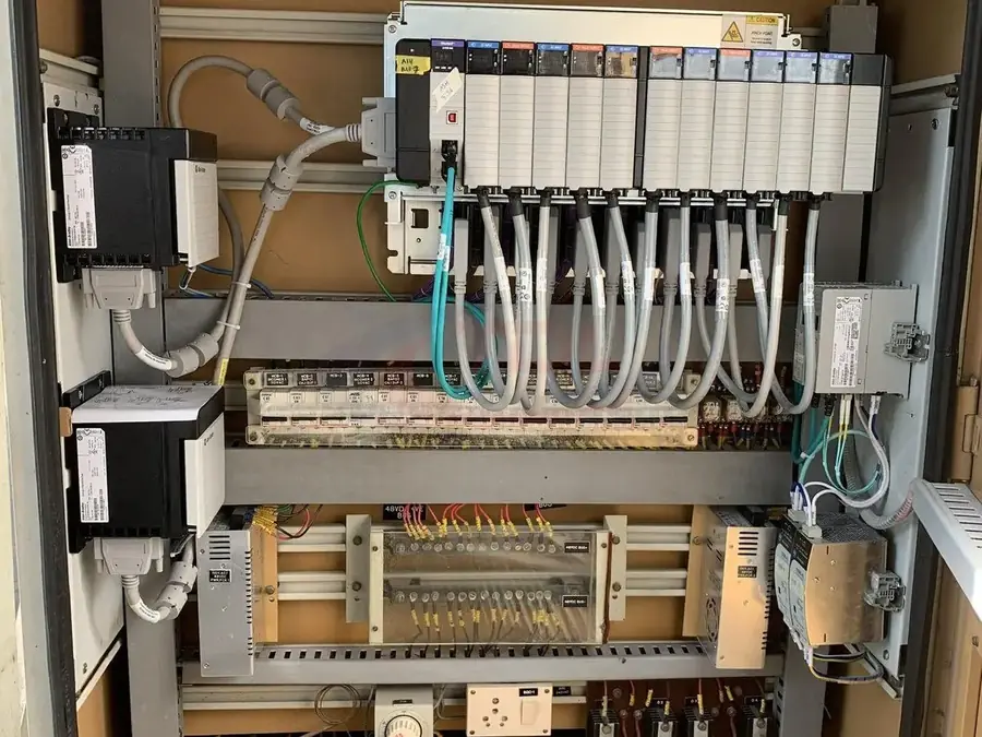 Control panel interior during installation